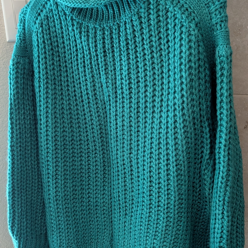 POL Women's Teal Sweater - Picture 5 of 5